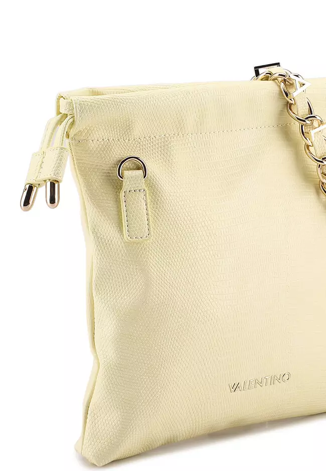 Valentino Bags Cosmopolitan Croc Print Mini Shoulder Bag - Vanilla