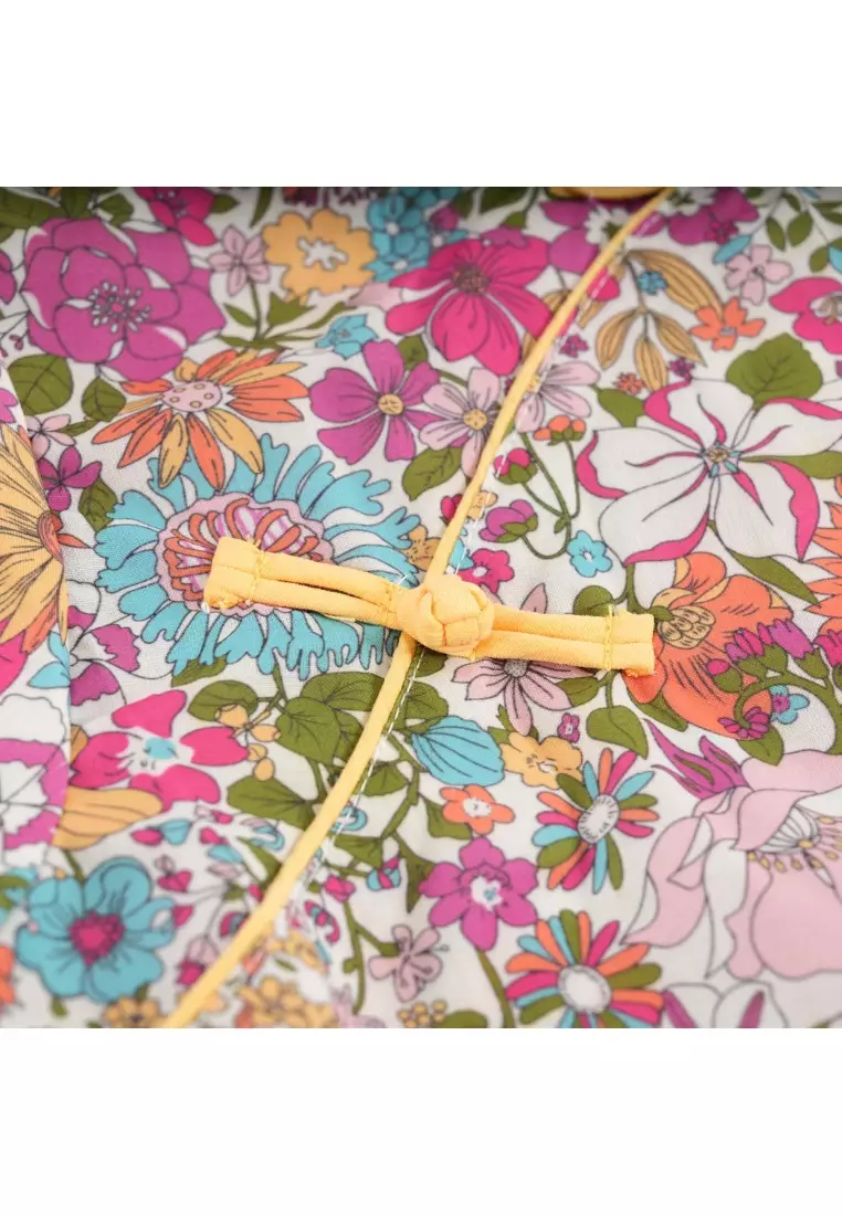 花紋嬰兒女童汉服唐装連衣裙0854