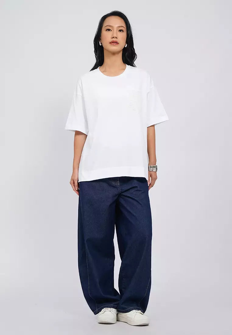 Oversized Short Sleeve T-Shirt OFF WHITE