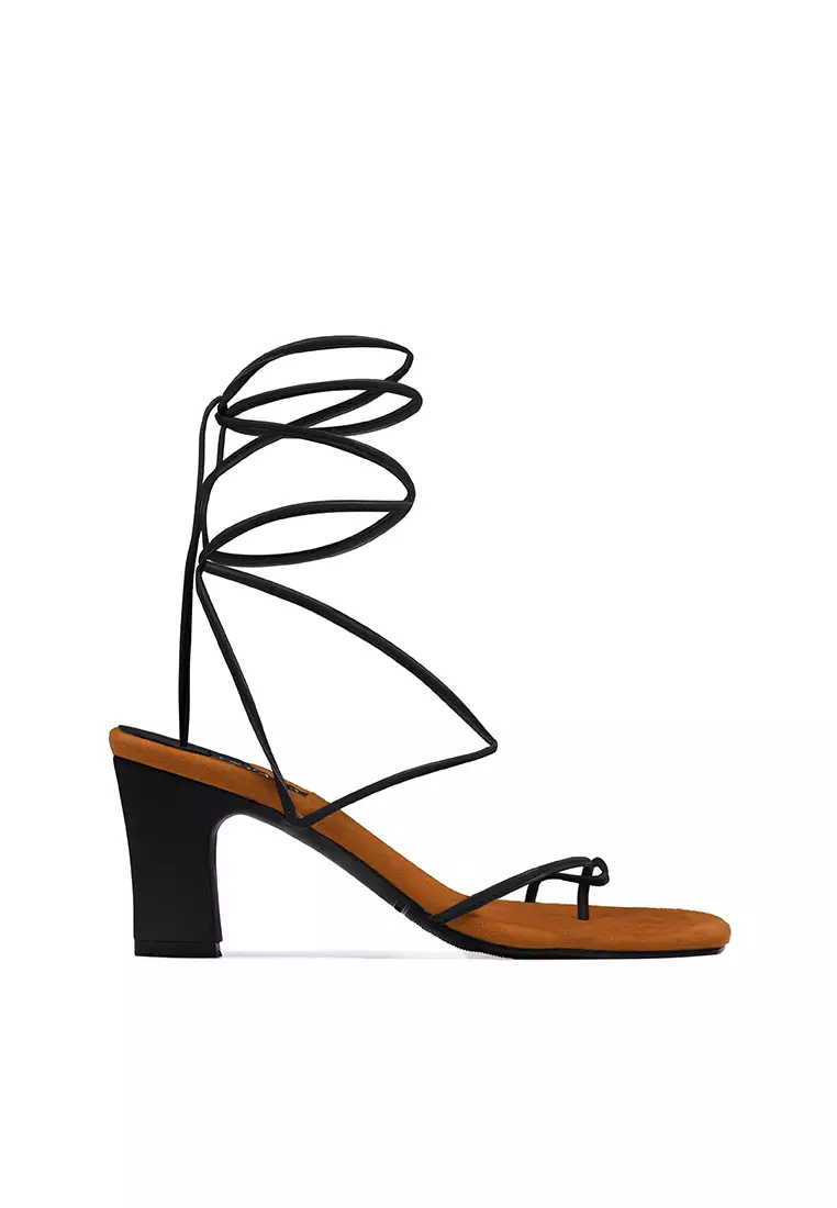 Athens Mismatched Strappy Block Heels Tali