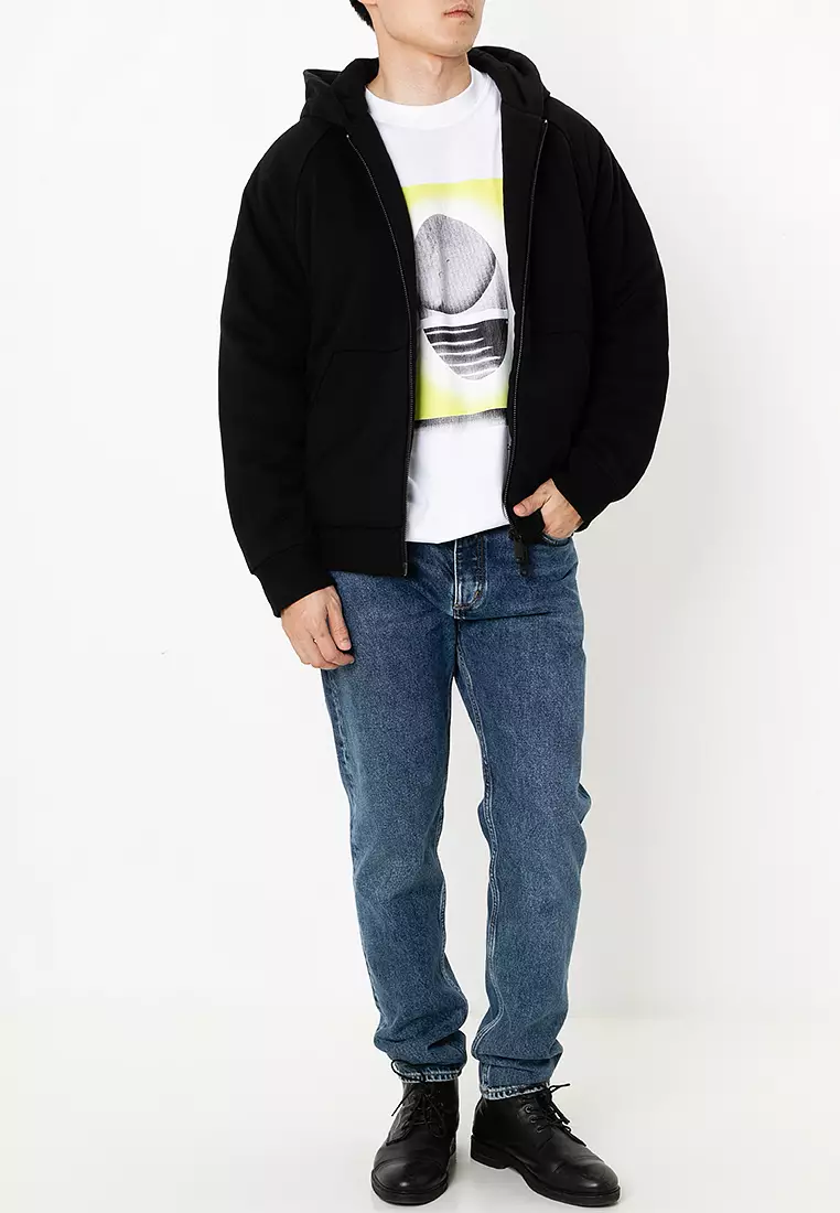 Padded Zip Up Hoodie