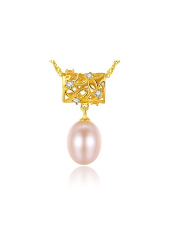 Rouse gold S925 Pearl Geometric Necklace 1B182AC8100A7BGS_1