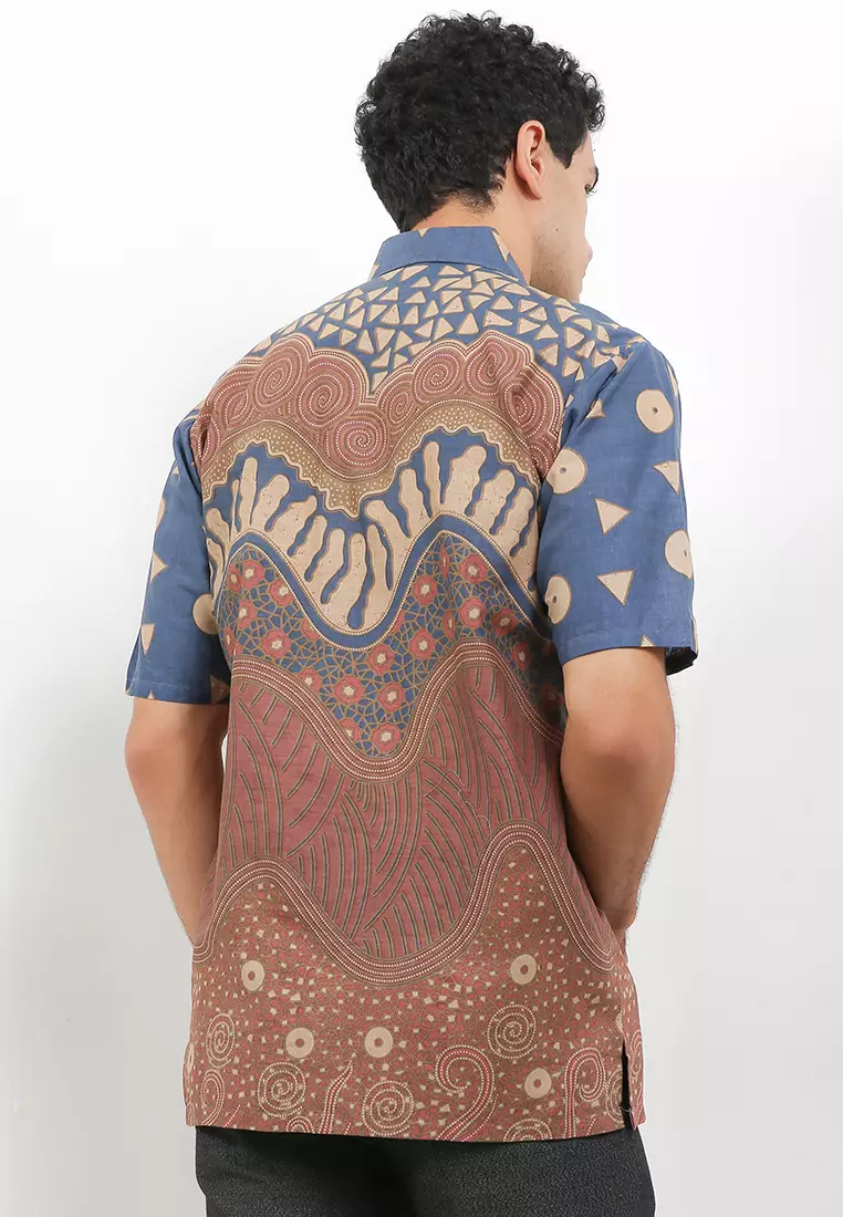 Bhagawan Kemeja Batik Premium Pria Casual Modern Lengan Pendek
