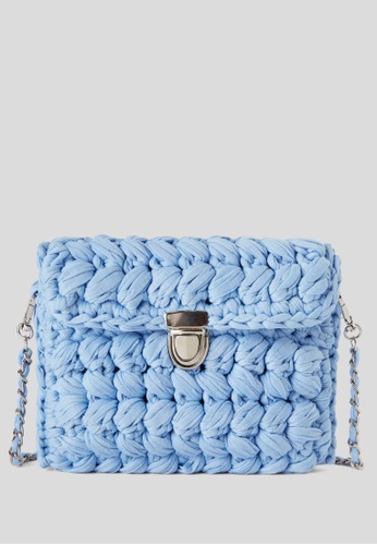 United Colors of Benetton blue Crochet bag with crossbody strap 277DEAC4D0AF36GS_1