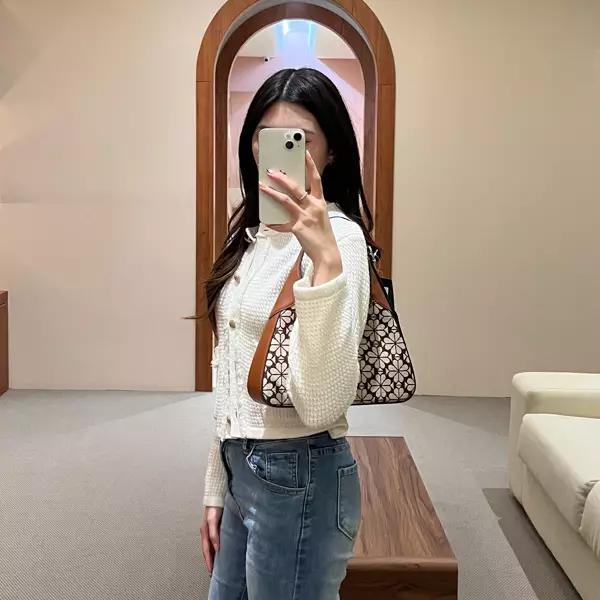 Tas KATE SPADE JACQUARD FLORAL NOUVEAU CAMEL FLAP HOBO BAG 100% ORIGINAL