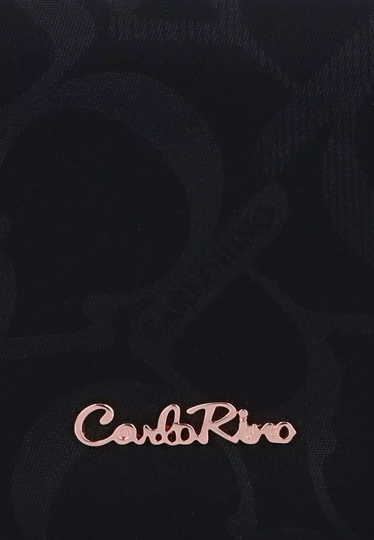 Black Carlo GEO Nylon Fold Wallet