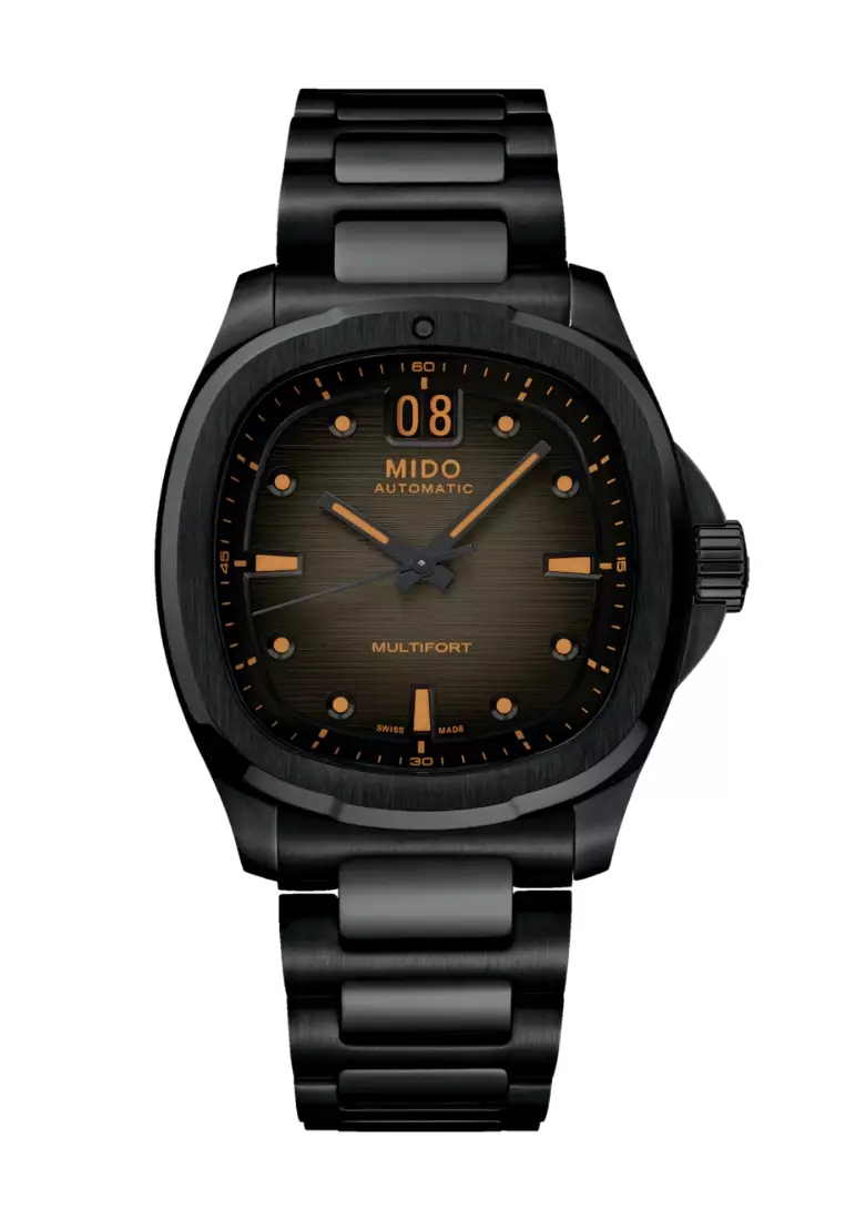 Buy Mido Mido Multifort TV Big Date Grey Dial Black Stainless
