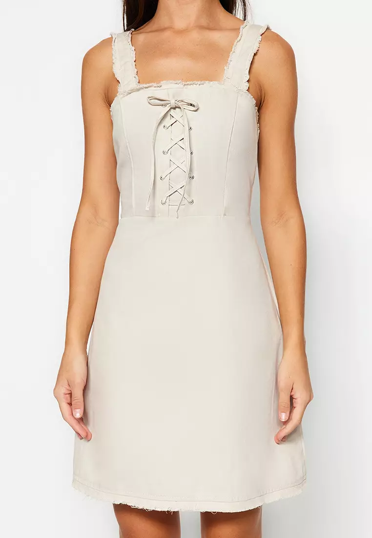 Lace-Up Detailed Dress
