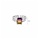 Glamorousky purple 925 Sterling Silver Fashion Simple Twist Double-layer Geometric Adjustable Opening Ring with Purple-yellow Cubic Zirconia 1EFB3AC5FFF7A2GS_2