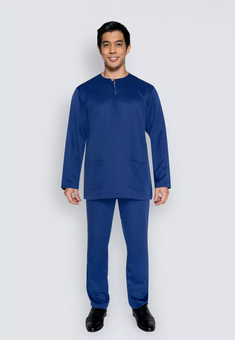 Baju melayu teluk belanga slim fit discount