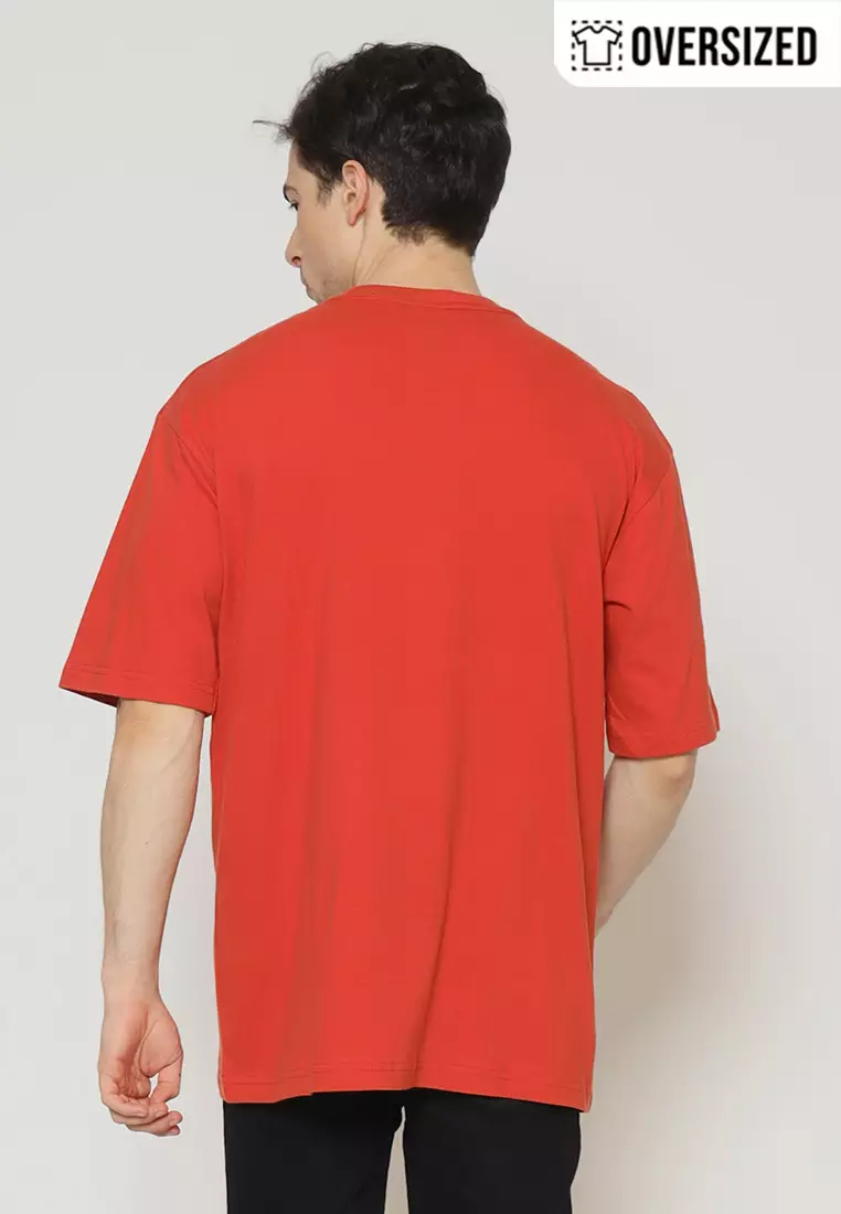 POLICE T-Shirt Cotton Oversized Pria 2079260011