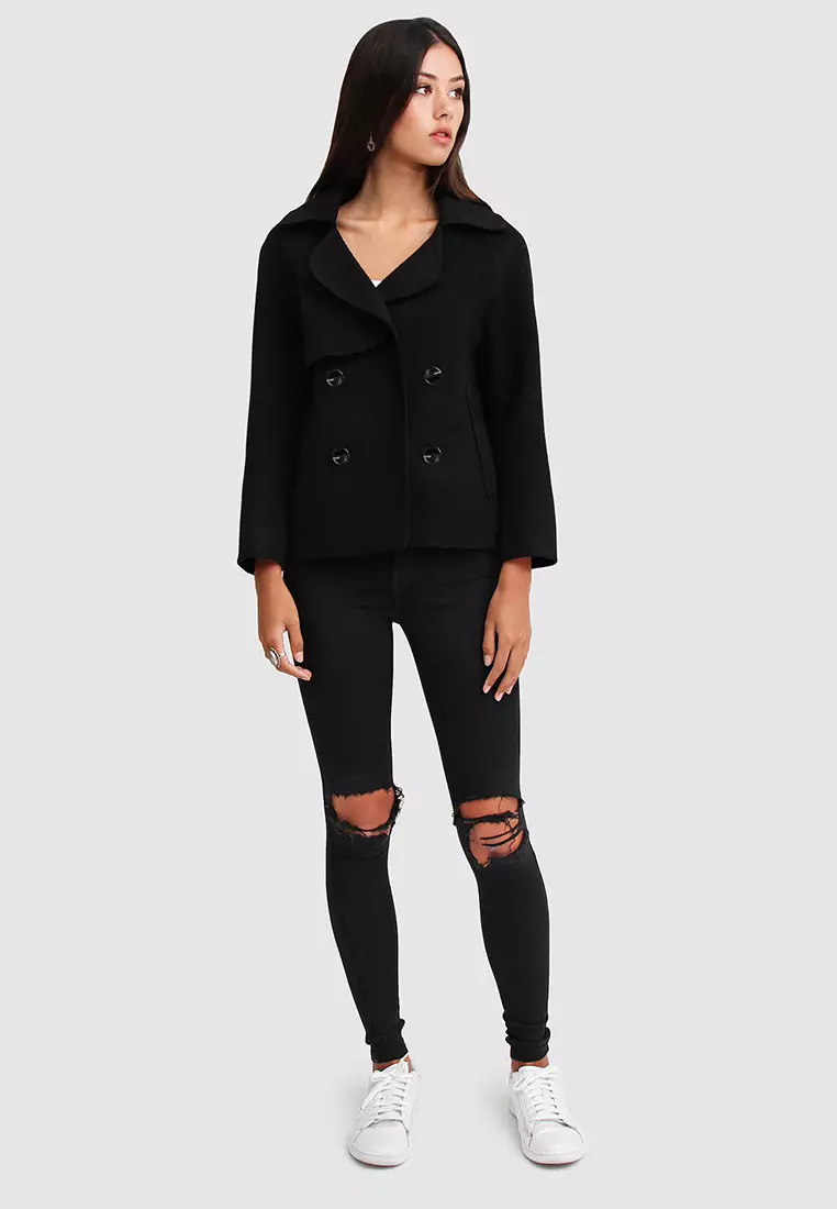 I'm Yours Wool Blend Peacoat