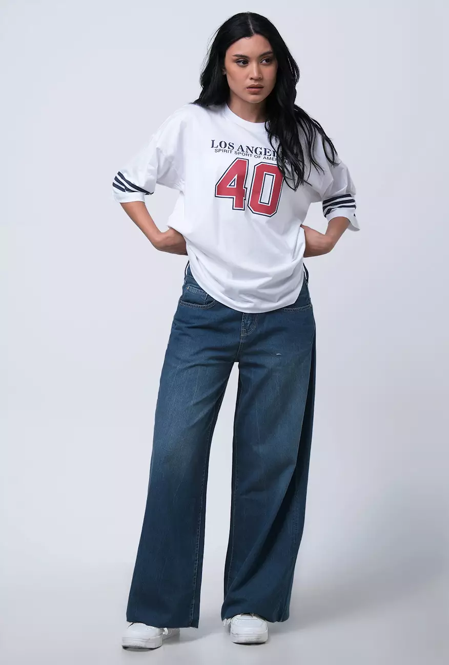 Kaos Oversize Wanita Nirina Offwhite