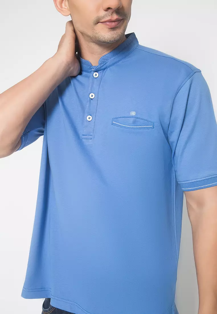 LGS - Kaos Casual - Plaket - Biru - Regular Fit - CTS.221.M2821.01.C