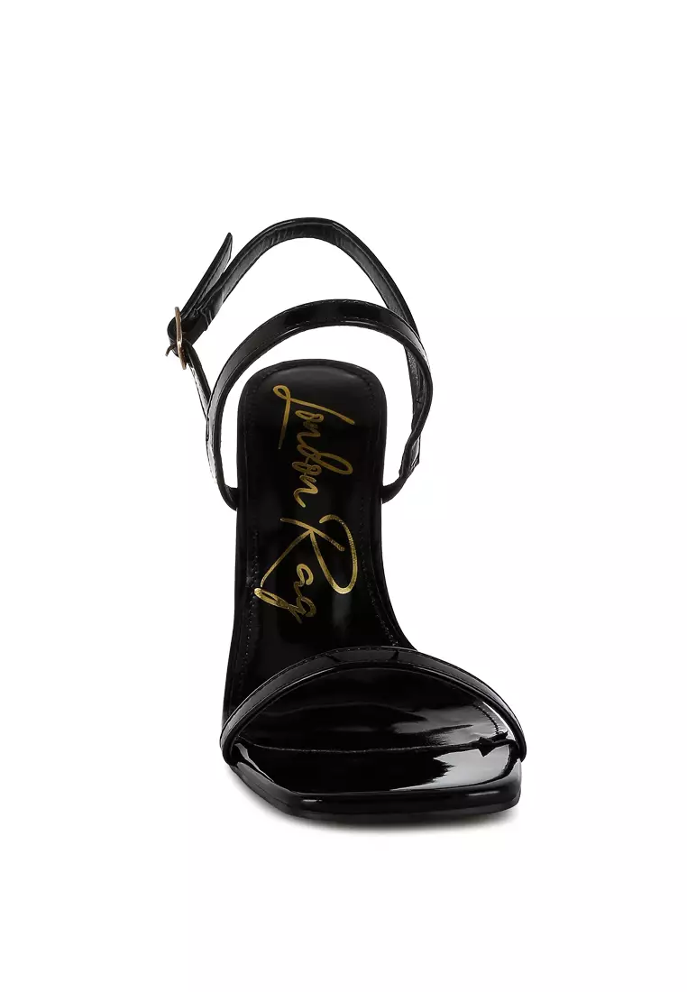 Fantasy Wedge Heel Sandals in Black