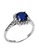 Elfi silver Elfi 925 Genuine Silver Engagement Ring P47(B) – Blue Cushion Cut Solitaire 85344ACB381D46GS_1