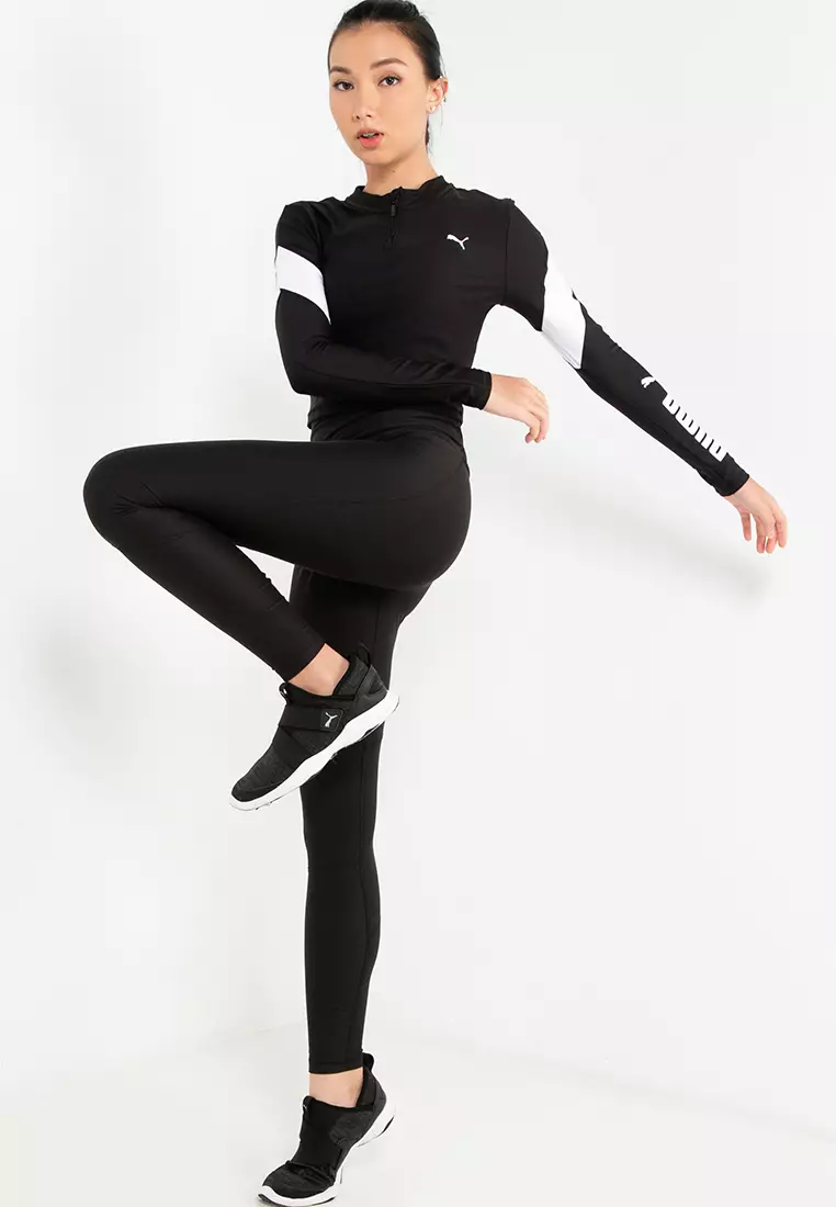 PUMA Fit Eversculpt Quarter Zip Training Crop Top ZALORA