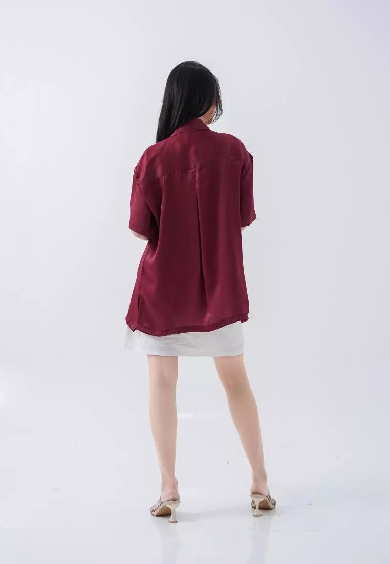 Mille fleur Shirts Mordy maroon