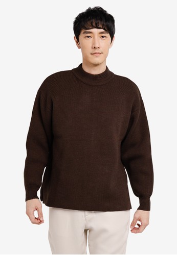 niko and ... brown Casual Knit Pullover Sweater F73B9AAD73310FGS_1