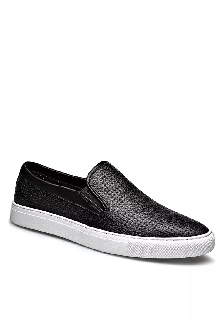 Hollowed Out Style Leather Slip-Ons YQ115804-21