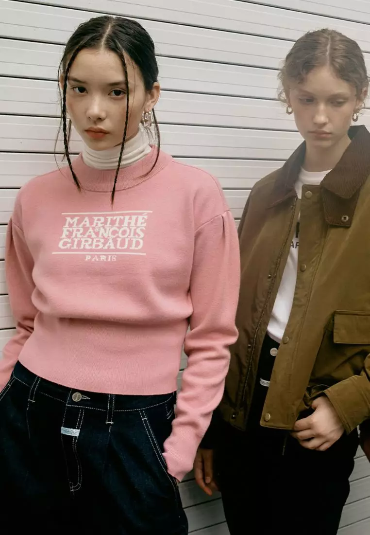 Jual Marithe + Francois Girbaud W Classic Logo Crop Knit