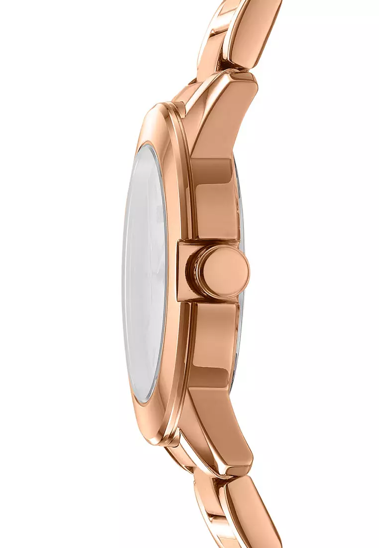 DKNY Park Ave Midi Rose Gold Stainless Steel Analog Quartz Watch For Women DK1L020M0055