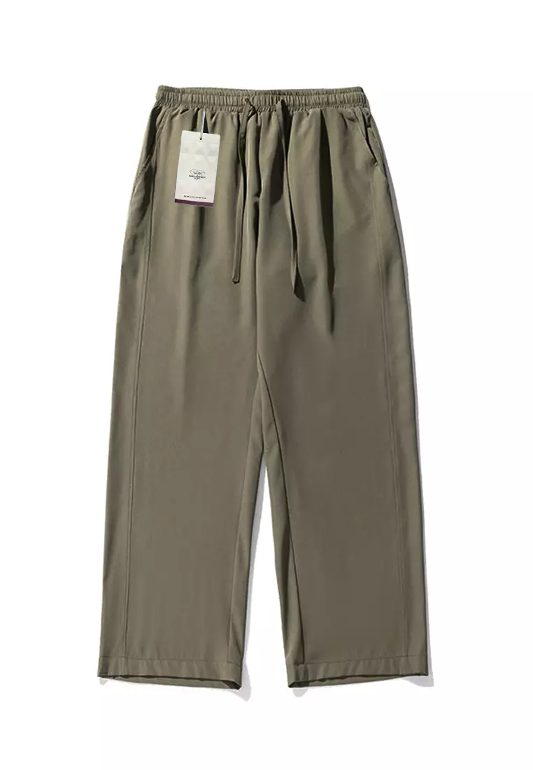 VANSA Unisex Ice Silk Cool Thin Slightly Wide Casual Pants VCU-P-2280