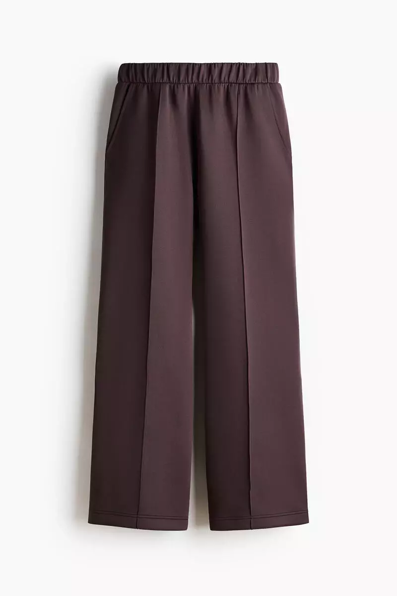 Crease-front pull-on trousers