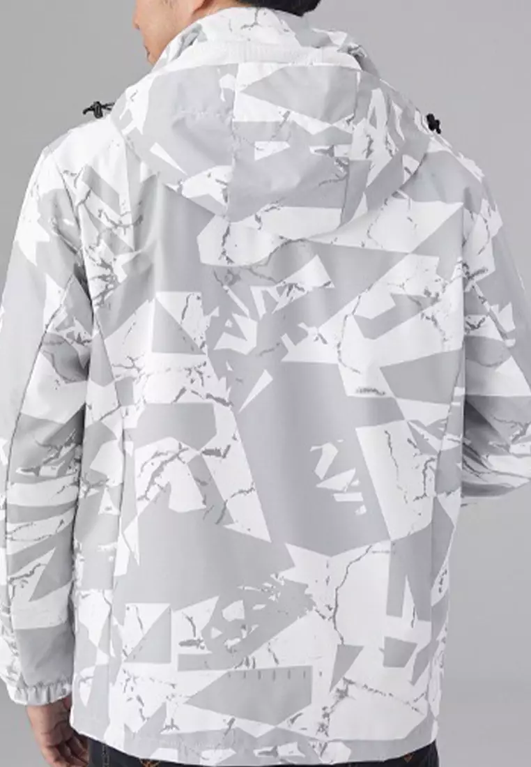 White sale camo parka