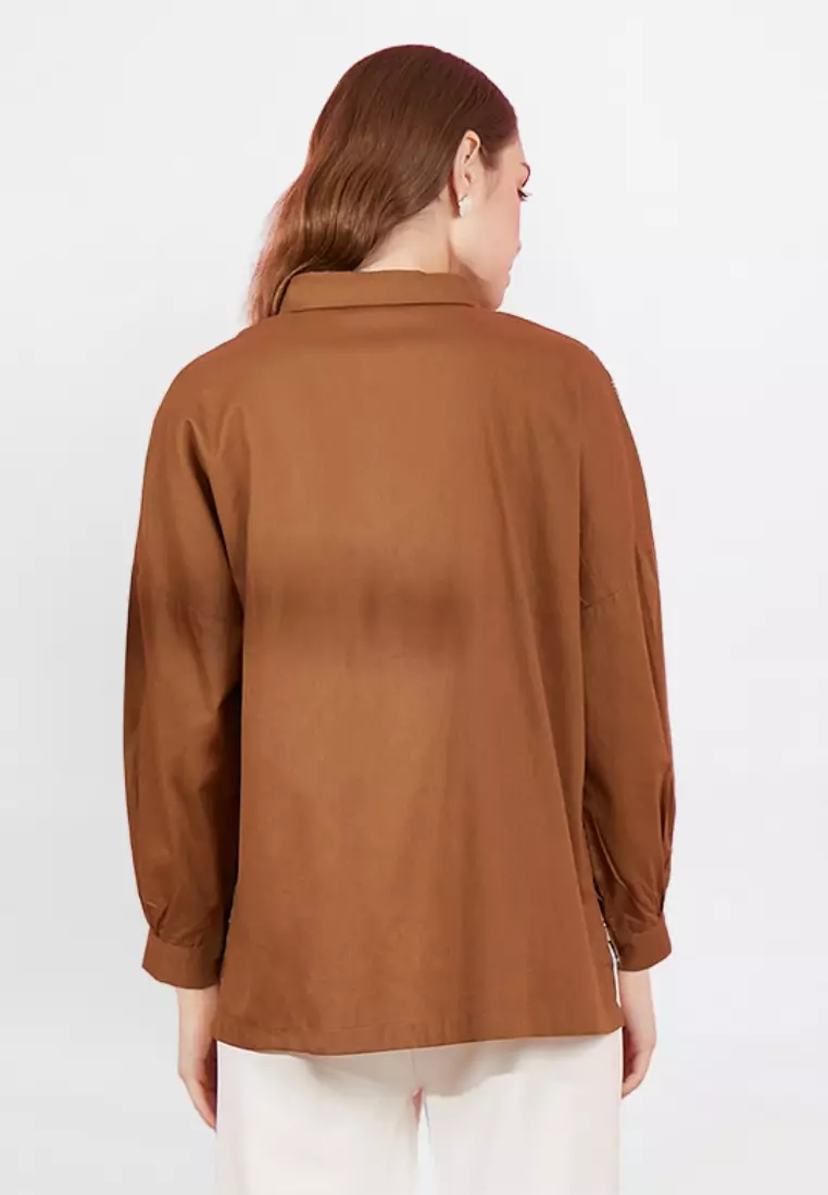 Blouse Batik Jiso Cokelat