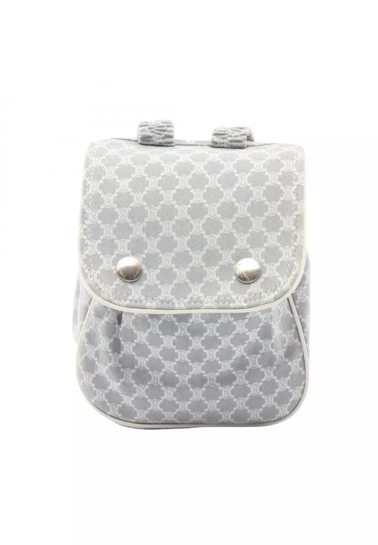 Celine Backpack Macadam Kids Blue Gray White Canvas Mini CELINE Macadam Rucksack Backpack Mini canvas | Mercari main image 4