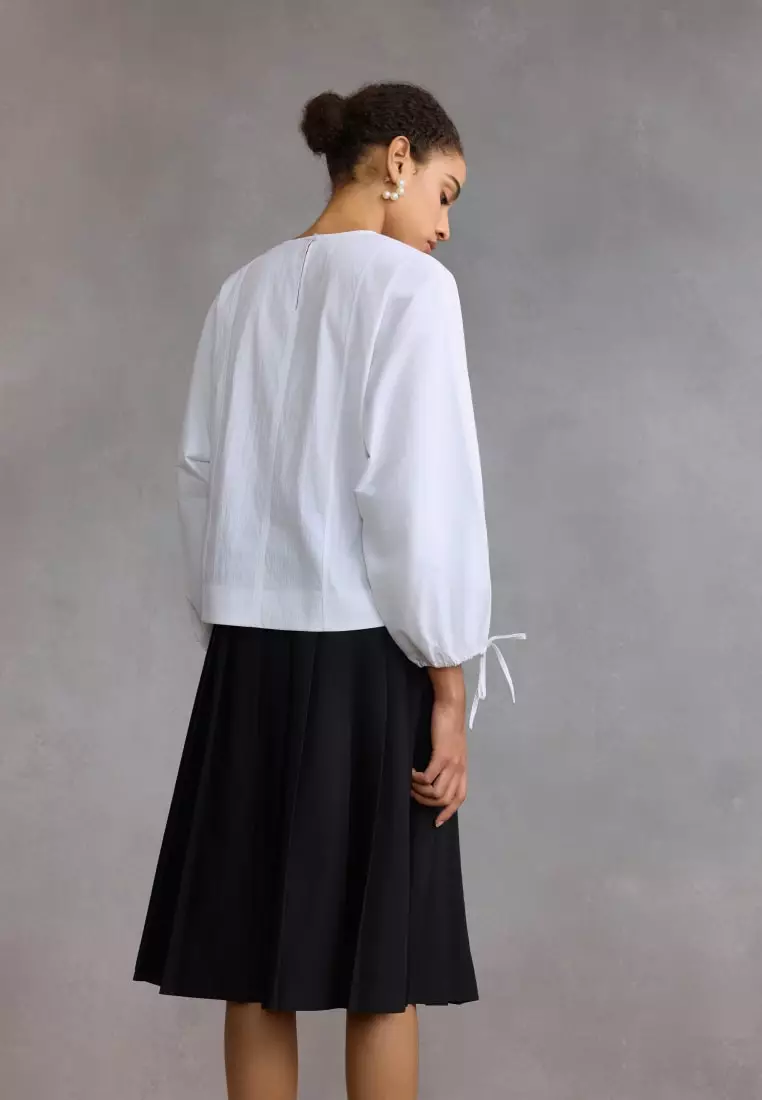 G2000 Puff Sleeve Textured Blouse
