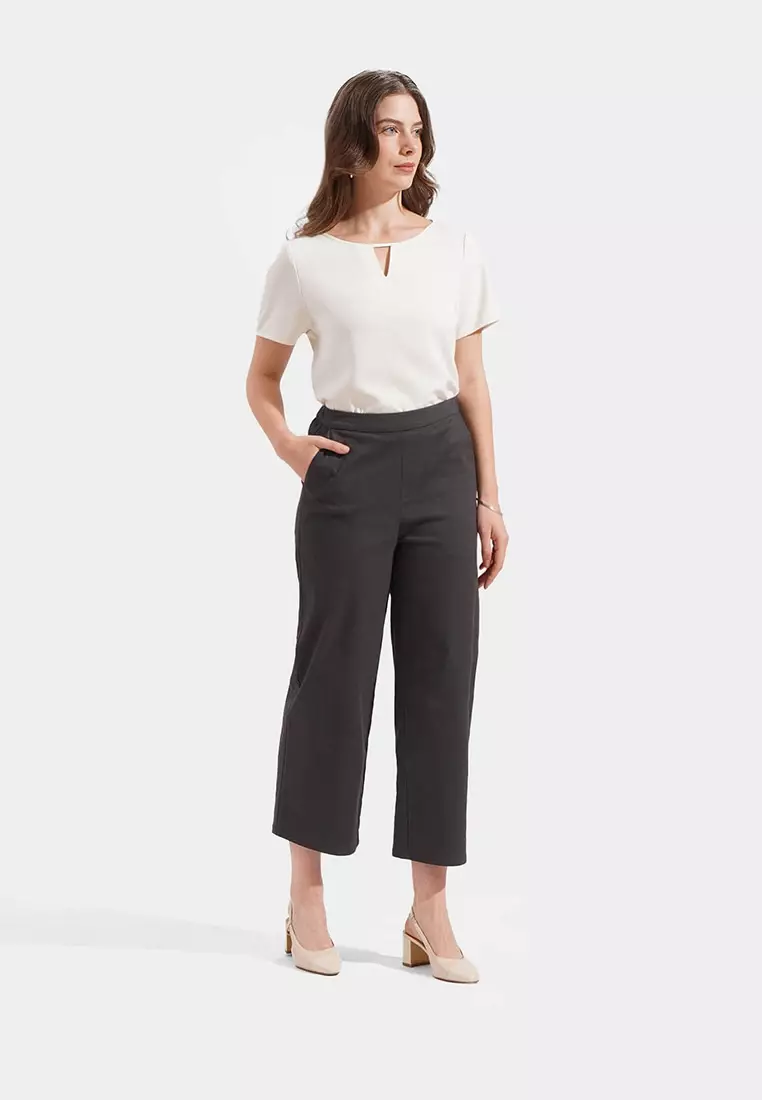 Cozy: Pull Up Straight Leg Trousers