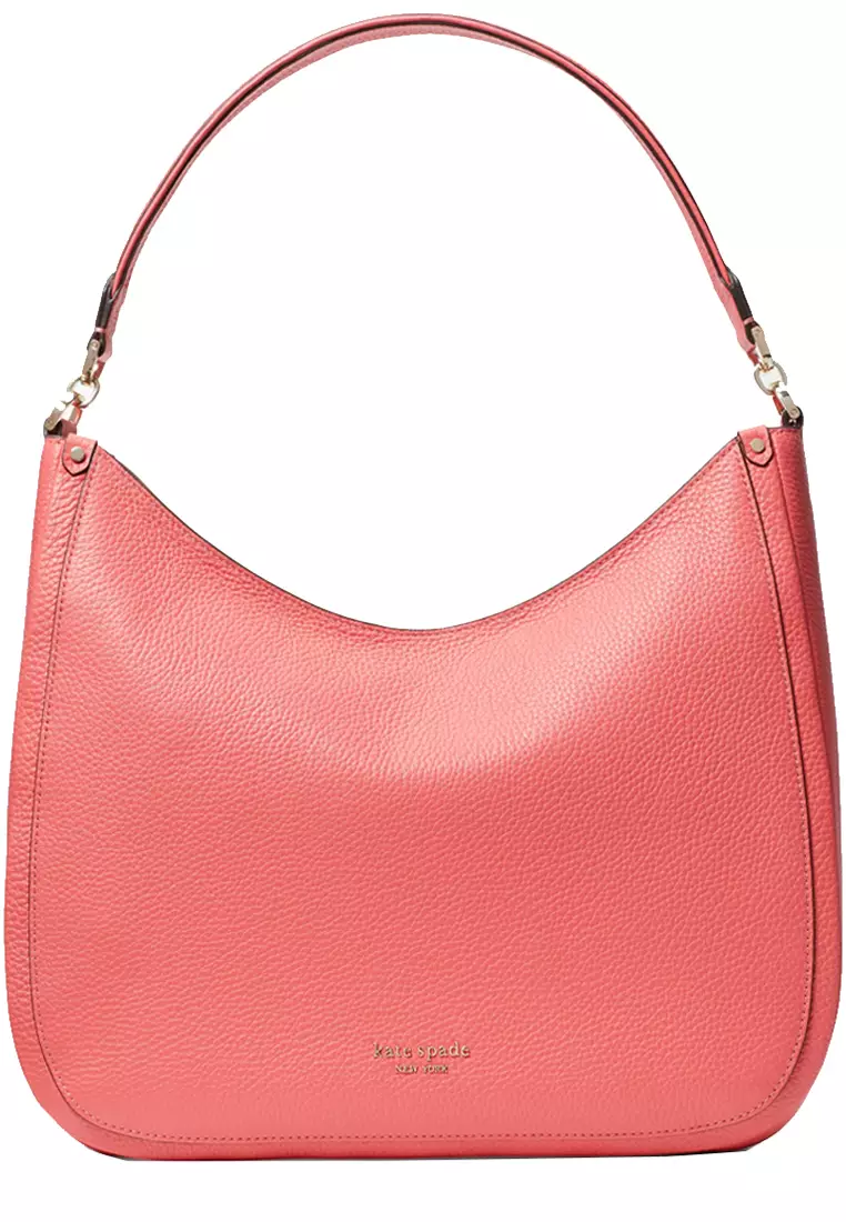 Kate Spade Roulette Large Hobo Bag in Peach Melba