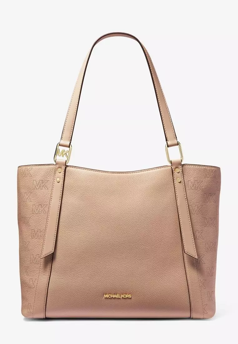 Michael kors lenox best sale large leather tote bag