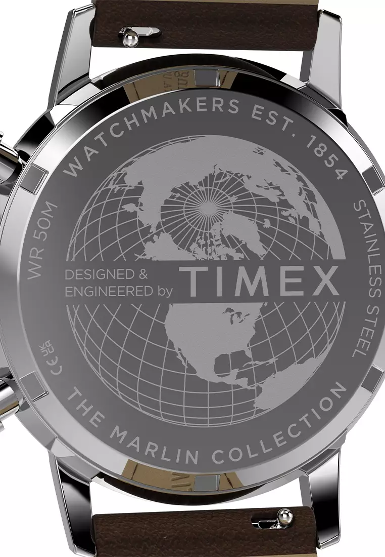 Timex Marlin Brown Leather Analog Quartz Watch For Men TW2Y66600