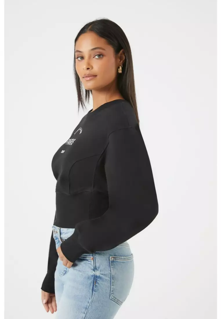Buy FOREVER 21 Embroidered Paris Pullover 2024 Online ZALORA