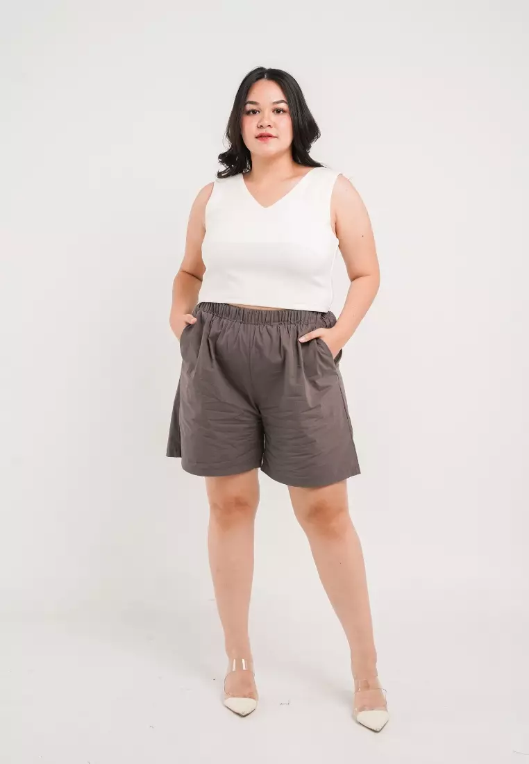 Plus Size Shorts Ha Rin Olive