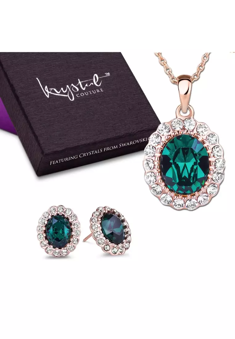 Buy Krystal Couture KRYSTAL COUTURE Boxed Gina Emerald Pendant