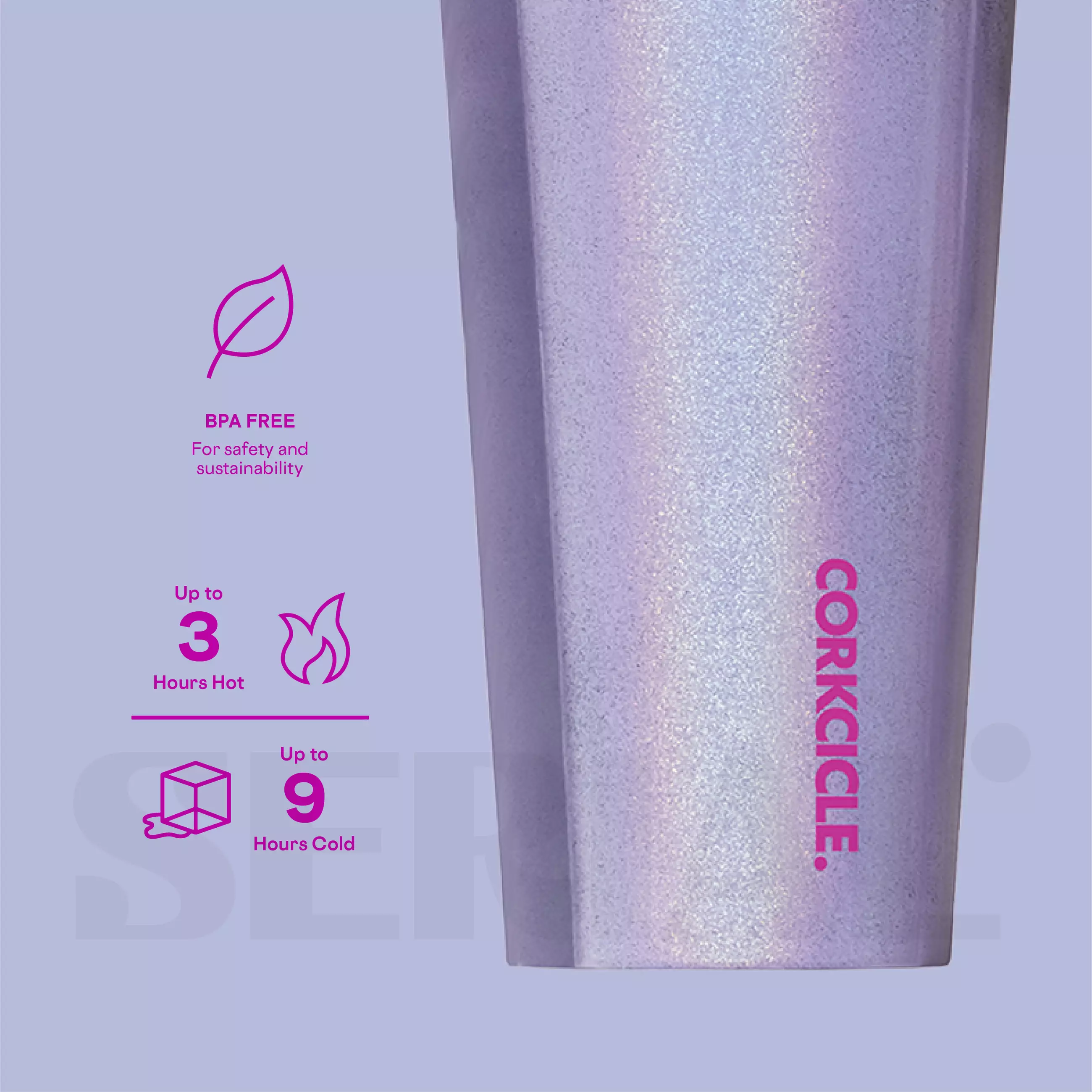 CORKCICLE® Tumbler 16oz - Unicorn Magic Sparkle Pixie Dust