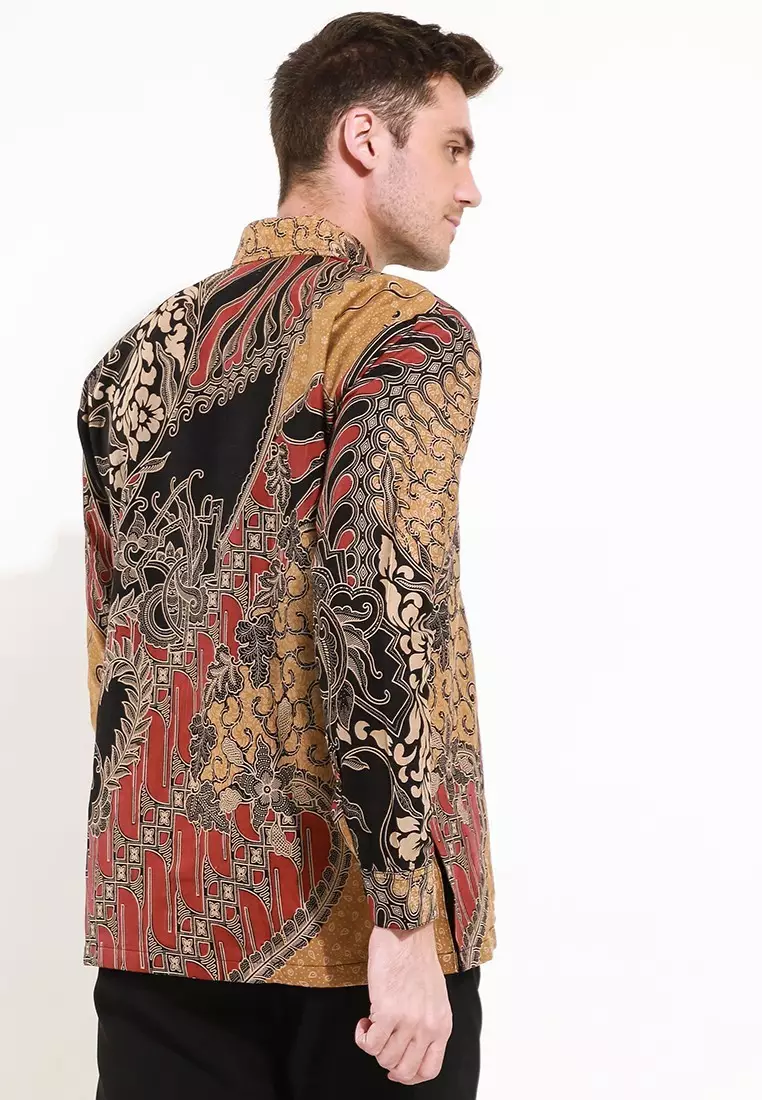 Jual Elshanum Batik Dananjaya Kemeja Batik Exclusive Pria Casual Modern Lengan Panjang Original 