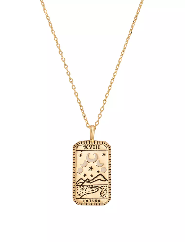 La Luna Gold Tarot Necklace