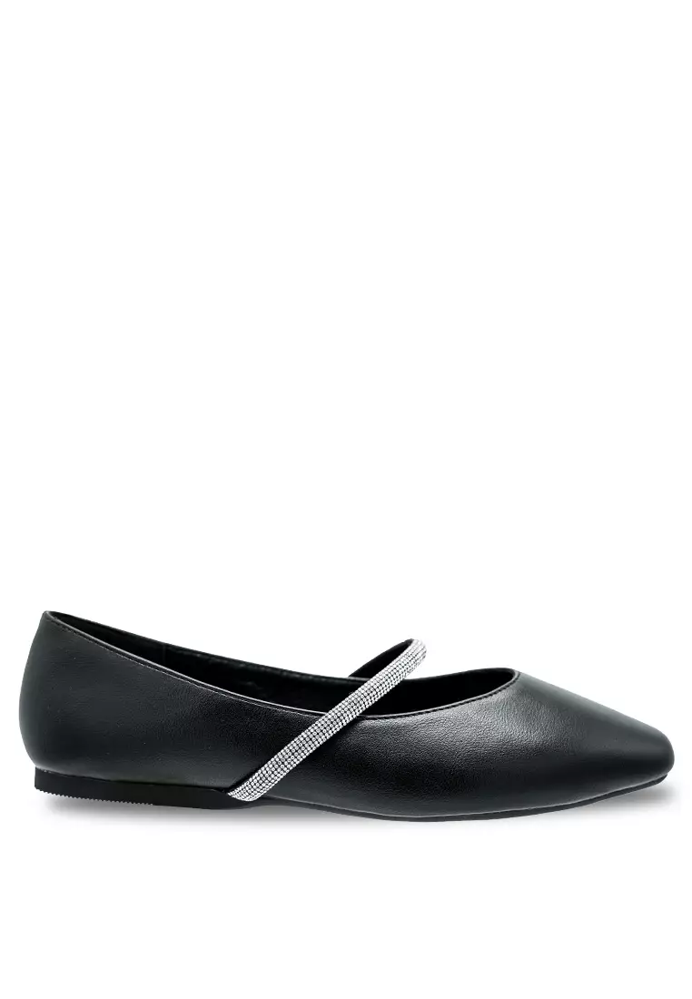 Casual black flats sale