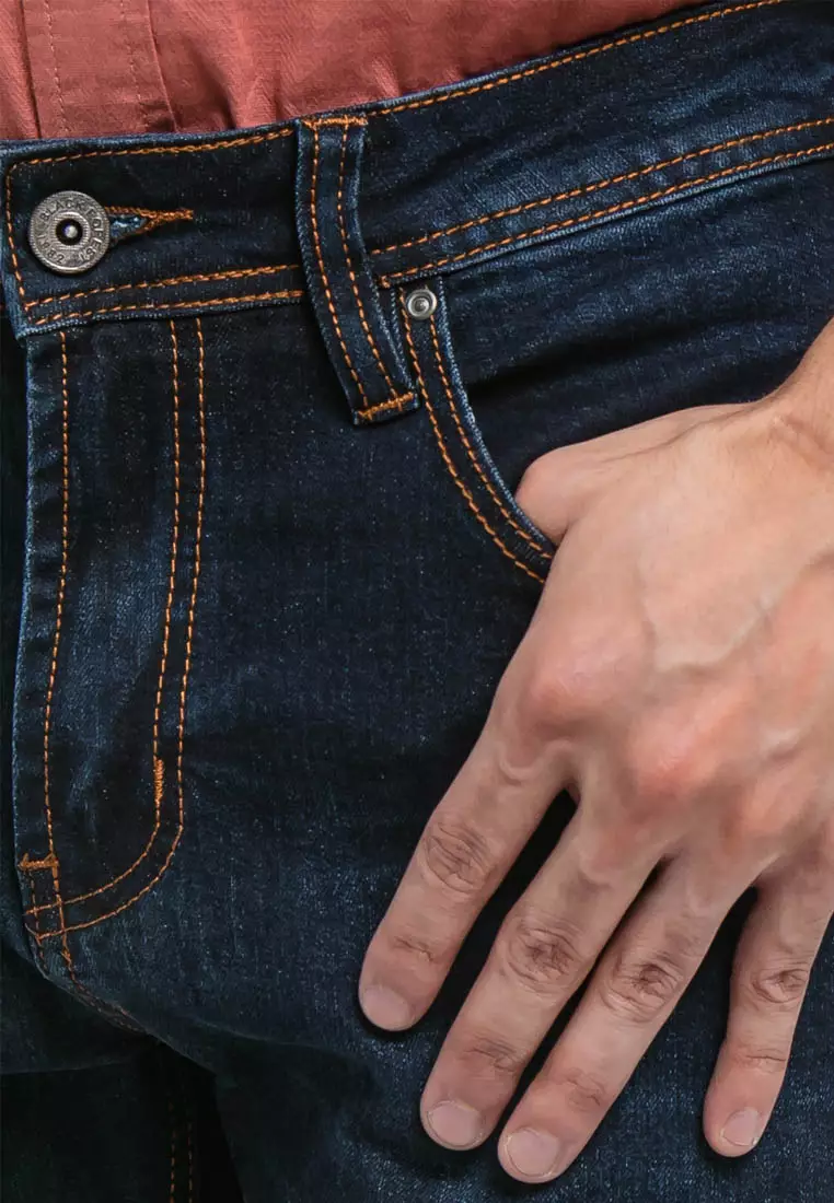 Forest Stretchable Slim Fit Jeans Men Denim Jeans - Seluar Jeans Lelaki Slim Fit - 610194 - 33Navy