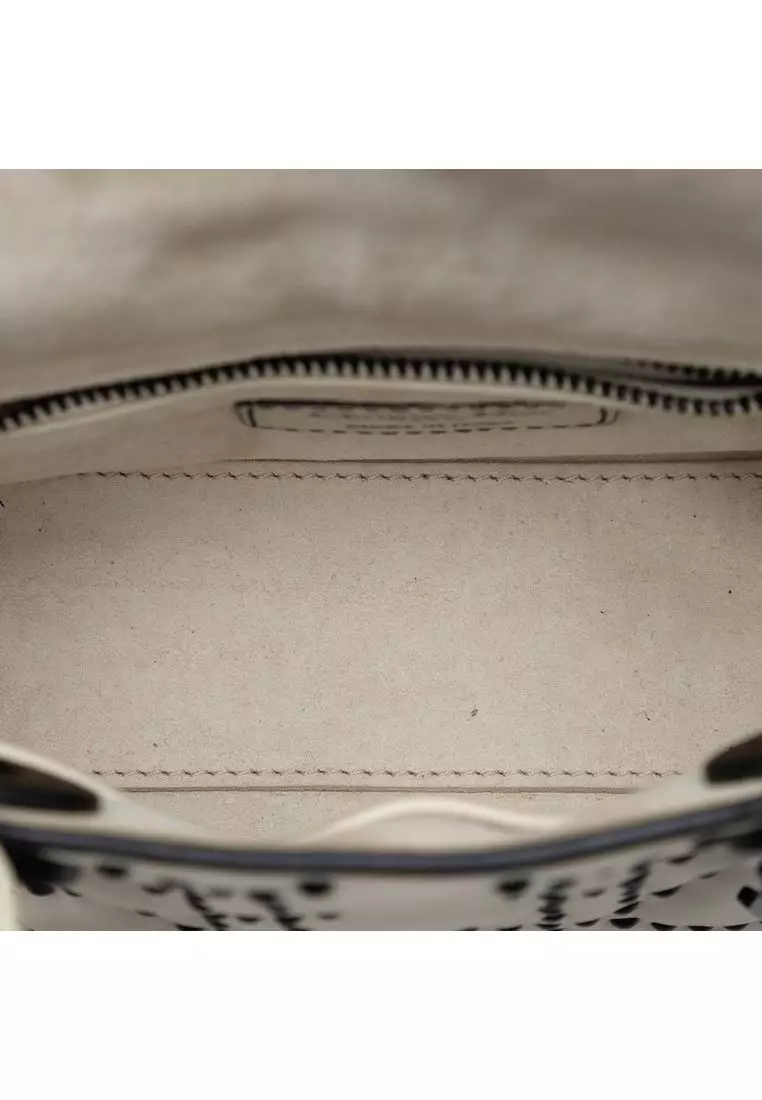 Pre-Loved Dior Mini Ultra Matte Calfskin Cannage Studded Supple Lady Dior