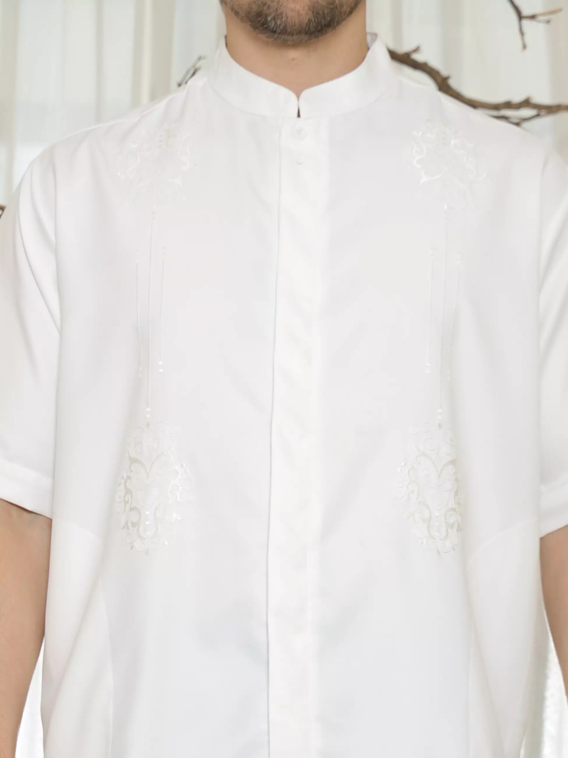 Baju Koko KK 47 White BW Putih Tulang