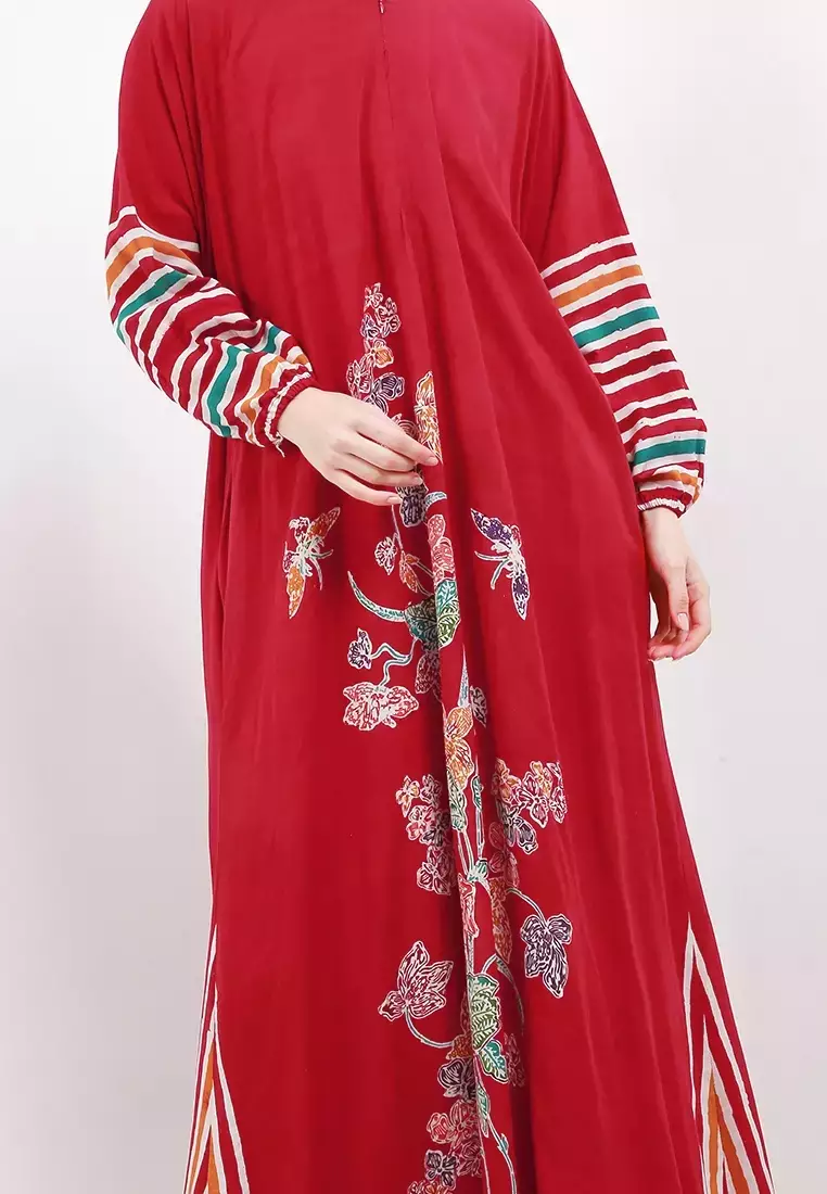 Syeril Dress Gamis Kaftan Encim Red