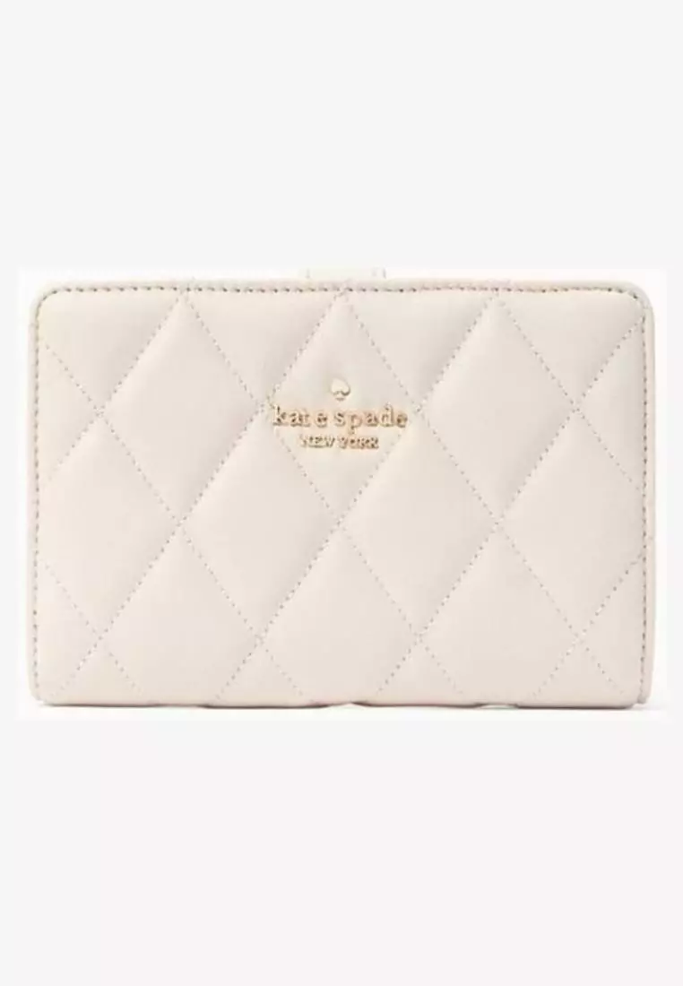 Jual Kate Spade Kate Spade Carey Smooth Quilted Leather Medium Compact ...