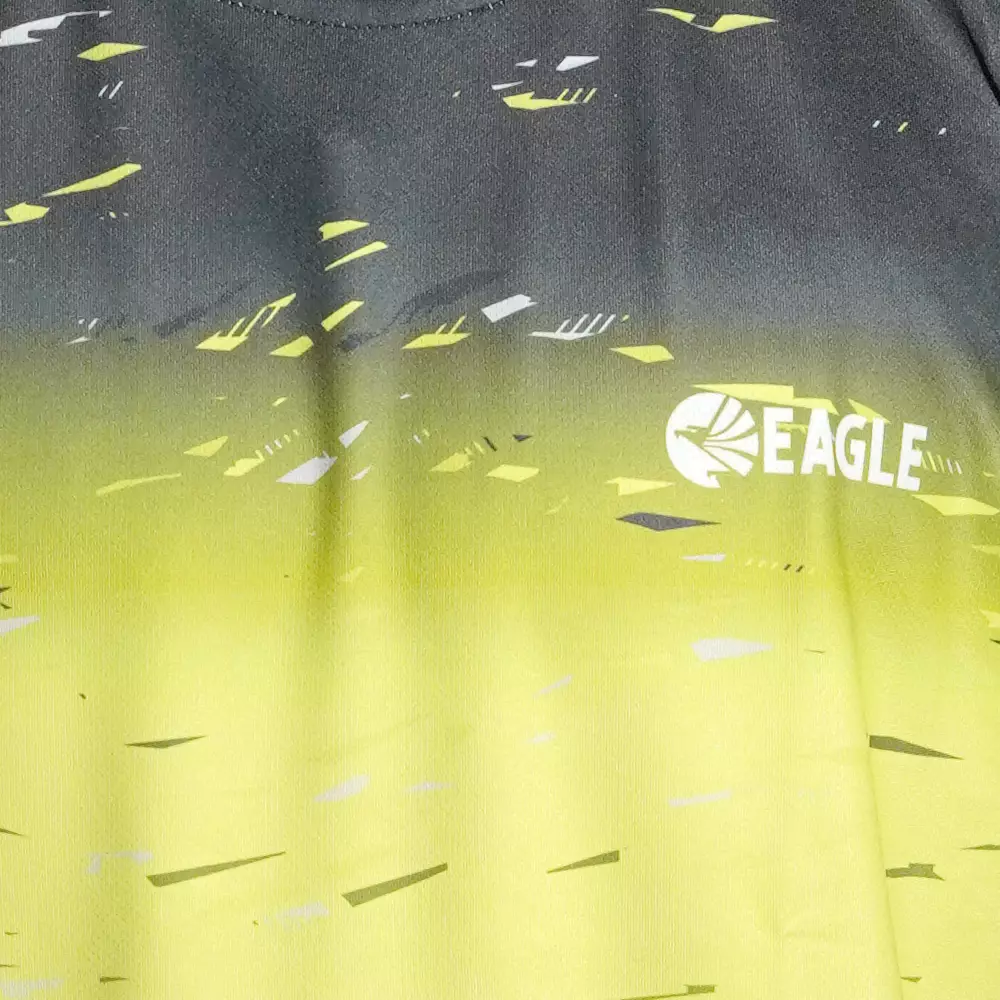 Eagle T Shirt Badminton Jersey Gradient - HITAM/CITRUN