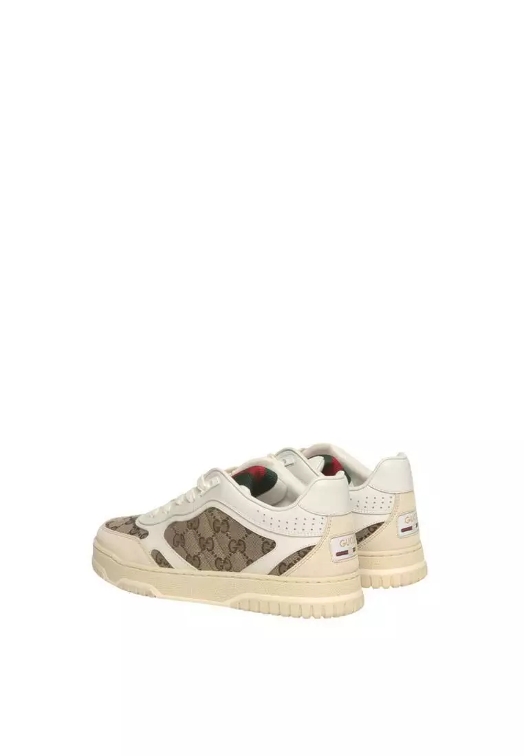GUCCI＊WOMEN'S GUCCI RE-WEB TRAINER レザースニーカー＊送料込 Women's Gucci Re-Web trainer in white leather | GUCCI® UK